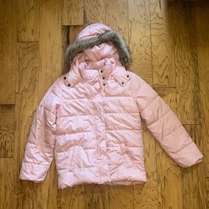 Gap Kids pink hooded puffy coat size XXL